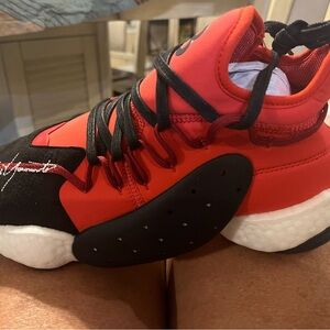 Y-3  Lush Red and Black BYW BBALL Adidas Size 7 1/2 men’s New